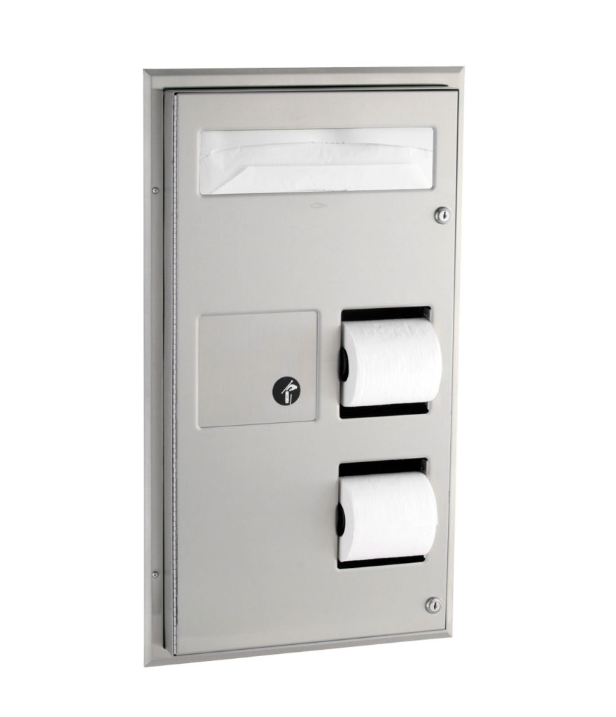 PartitionMounted, SeatCover Dispenser, Sanitary Napkin Disposal and