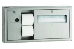 Surface-Mounted Toilet Tissue, Seat-Cover Dispenser and Waste Disposal Image