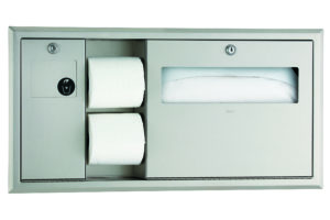 Recessed-Mounted Toilet Tissue, Seat-Cover Dispenser and Waste Disposal Image