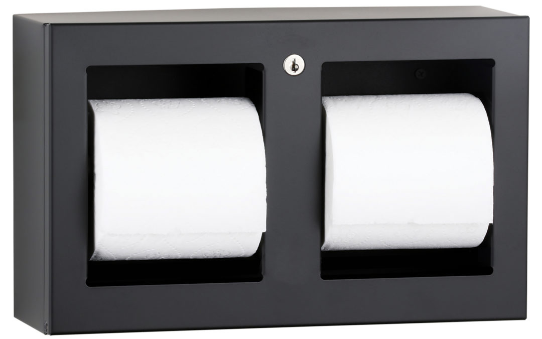 Surface-Mounted Multi-Roll Toilet Tissue Dispenser, Matte Black