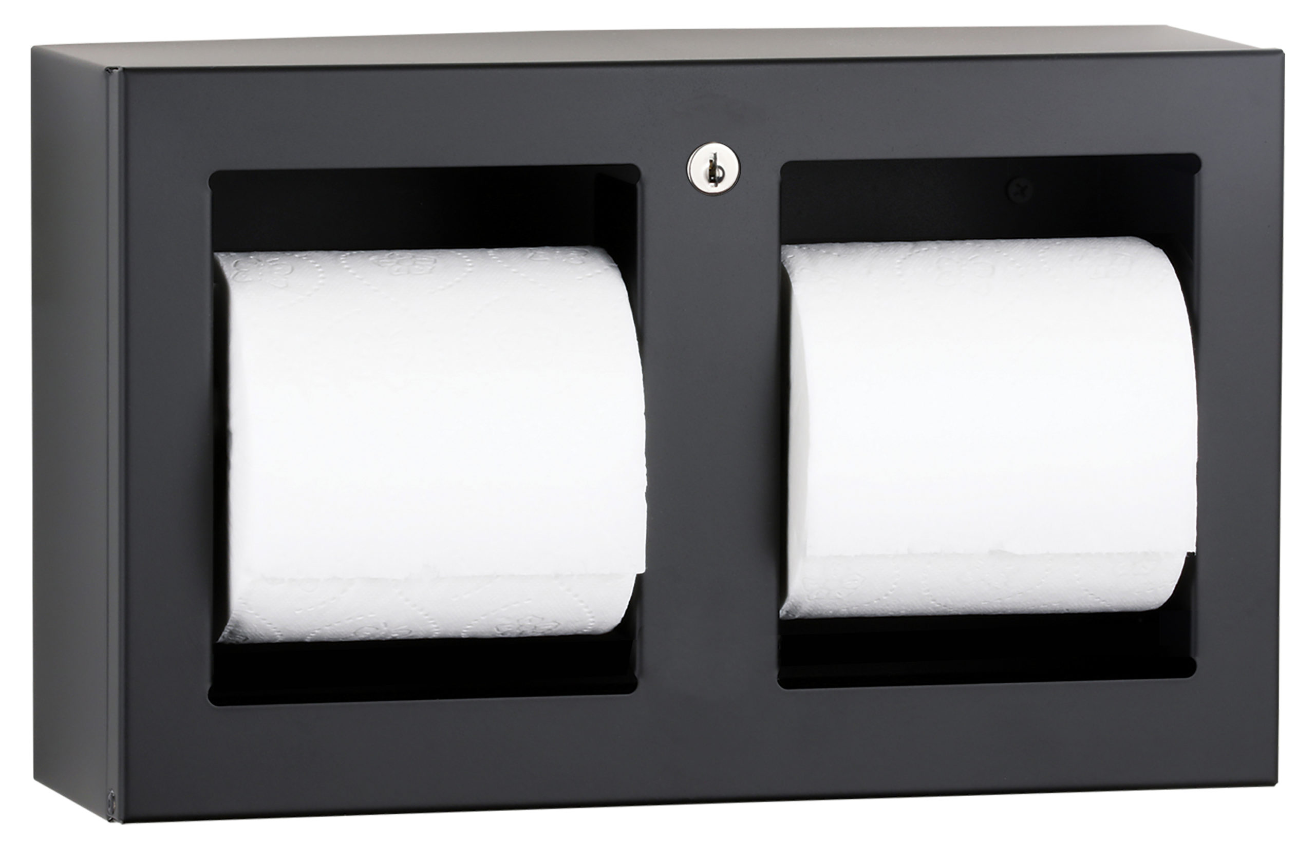 Surface-Mounted Multi-Roll Toilet Tissue Dispenser, Matte Black Image