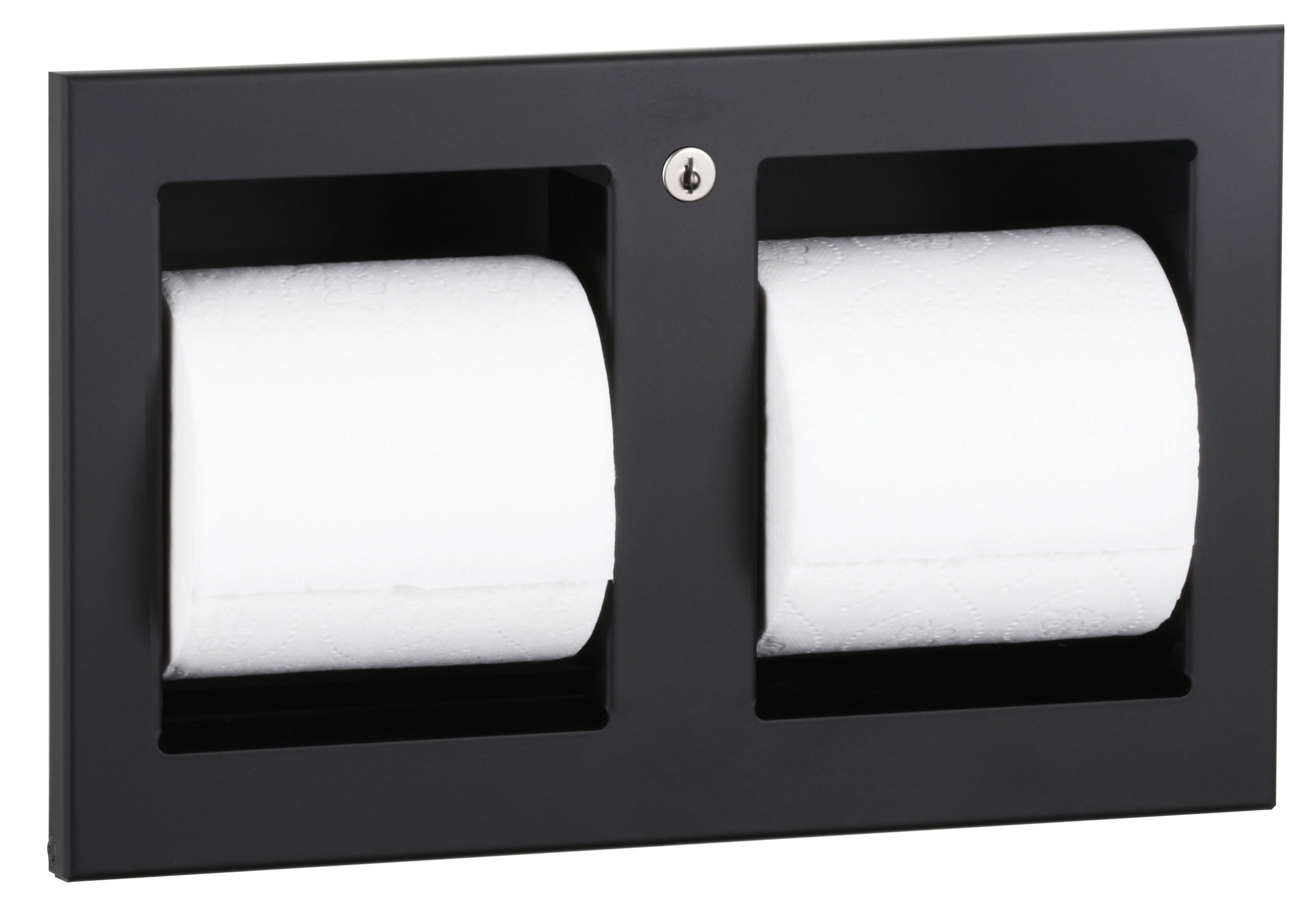 Recessed Multi-Roll Toilet Tissue Dispenser, Matte Black Image