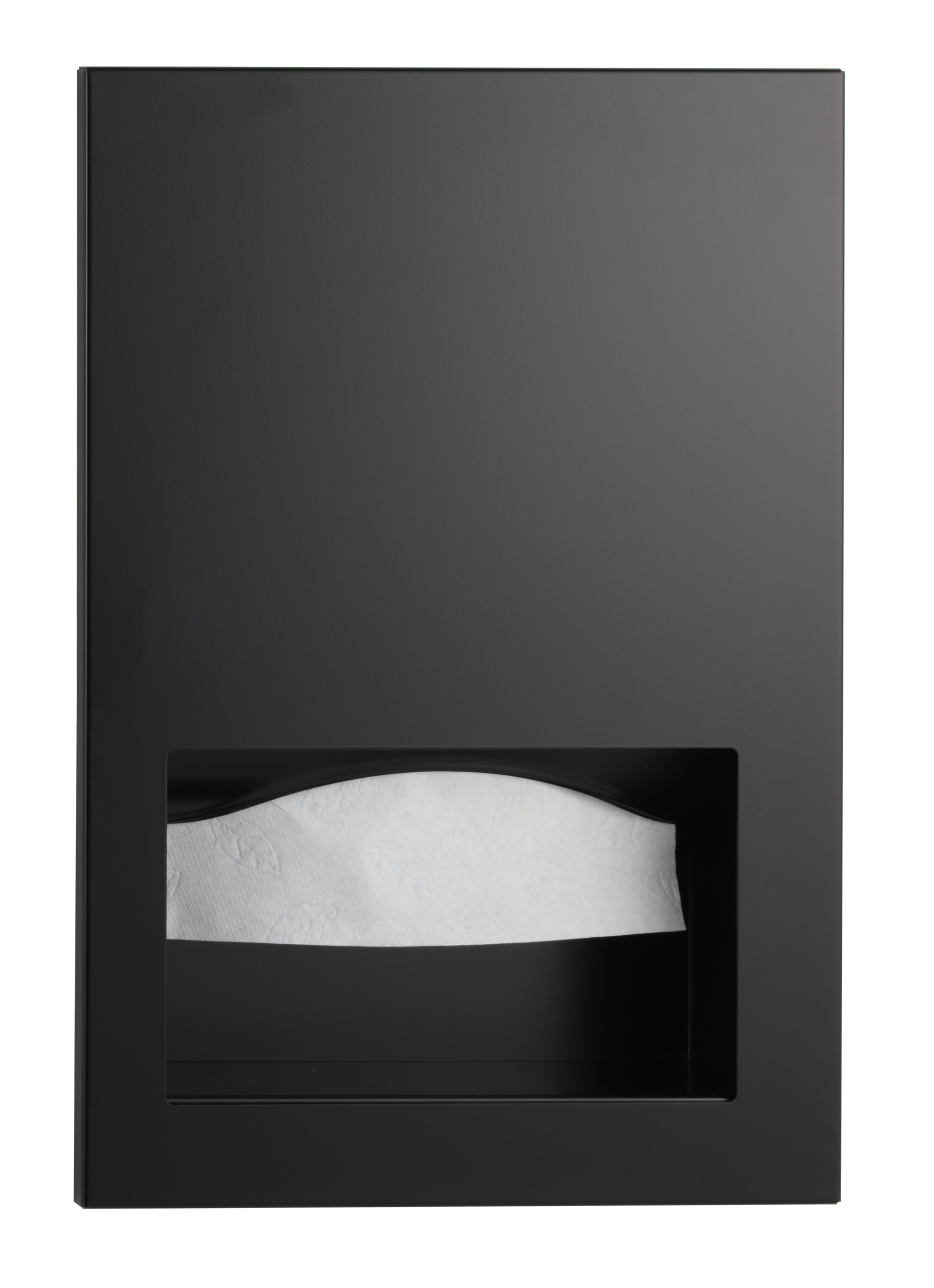 Recessed Paper Towel Dispenser, Matte Black Image