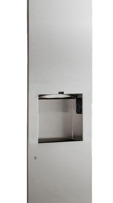 Recessed Paper Towel Dispenser/Automatic Hand Dryer/Waste Bin (3-in-1 Unit)