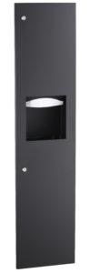 Recessed Paper Towel Dispenser/Waste Receptacle, Matte Black Image