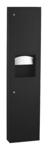 Surface-Mounted Paper Towel Dispenser/Waste Receptacle, Matte Black Image