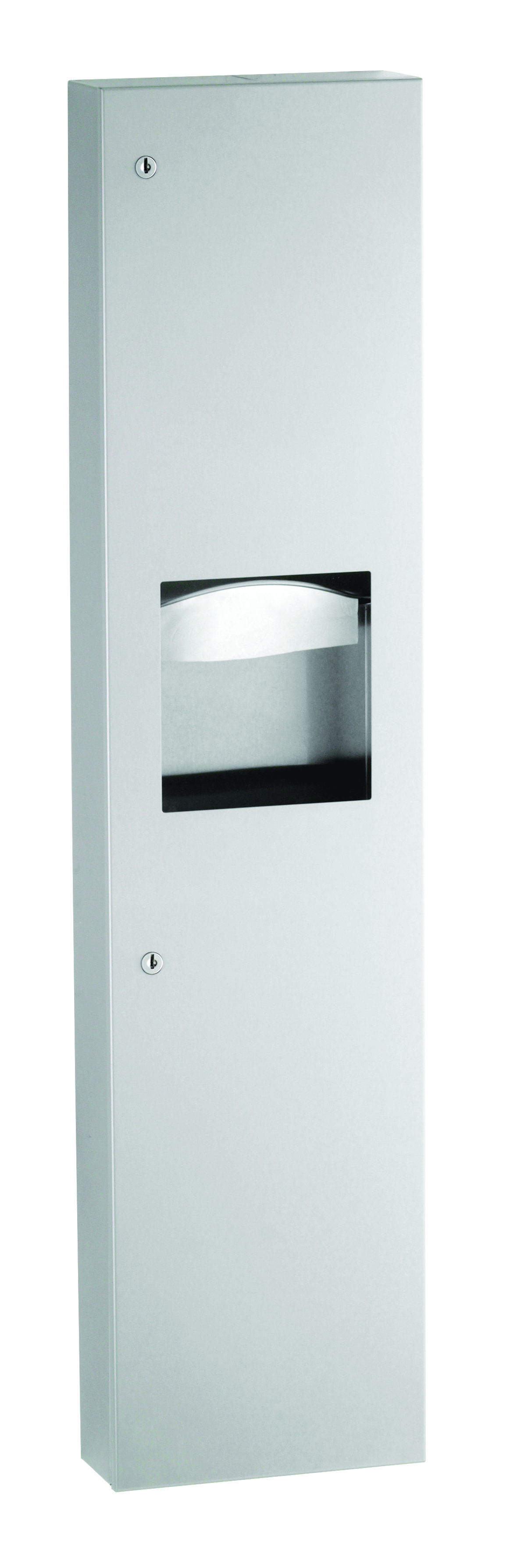Surface-Mounted Paper Towel Dispenser/Waste Receptacle Image