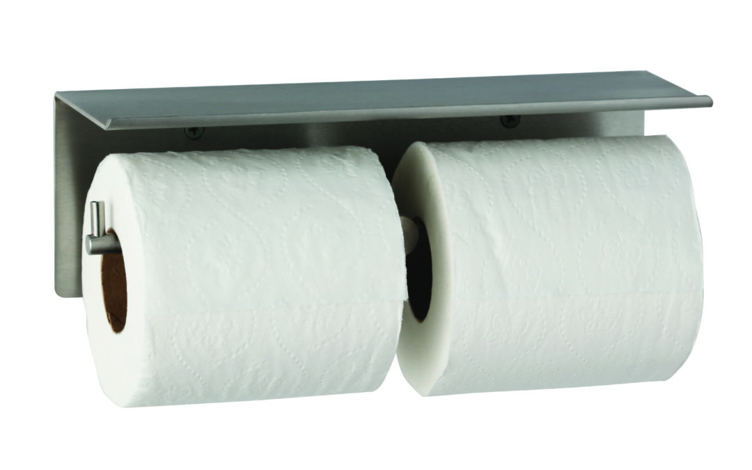 Surface-Mounted Toilet Tissue Dispenser & Utility Shelf