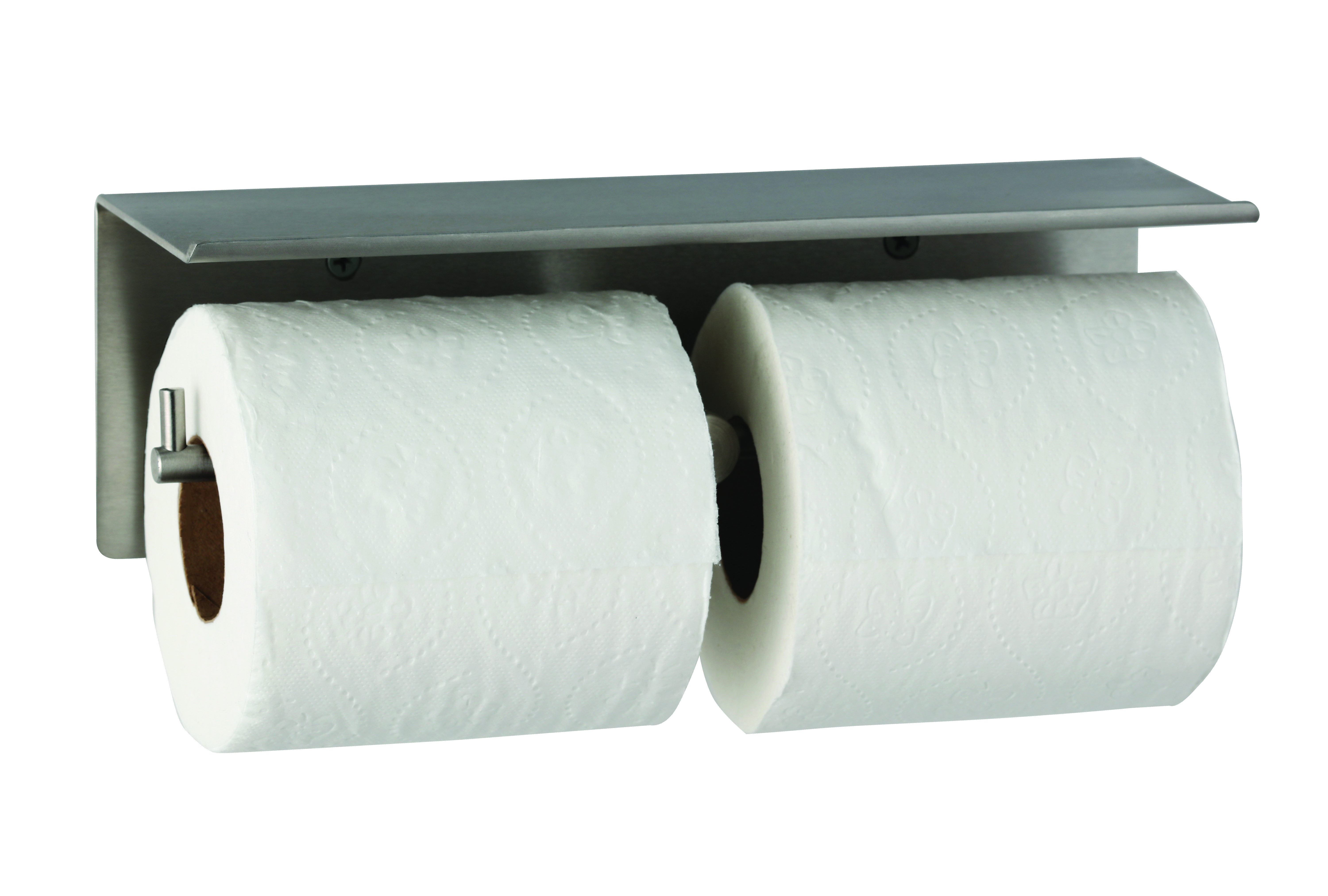 Surface-Mounted Toilet Tissue Dispenser & Utility Shelf Image