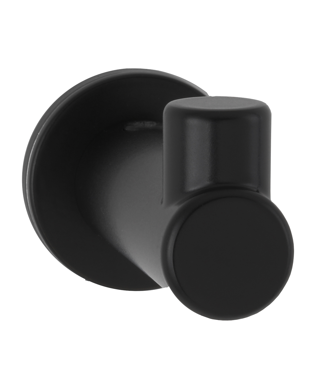 Surface-Mounted Coat Hook, Matte Black