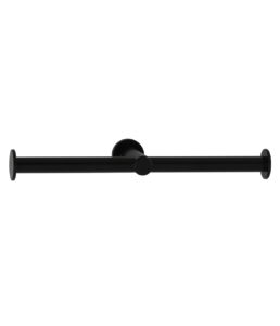Surface-Mounted Double Toilet Roll Holder, Matte Black Image
