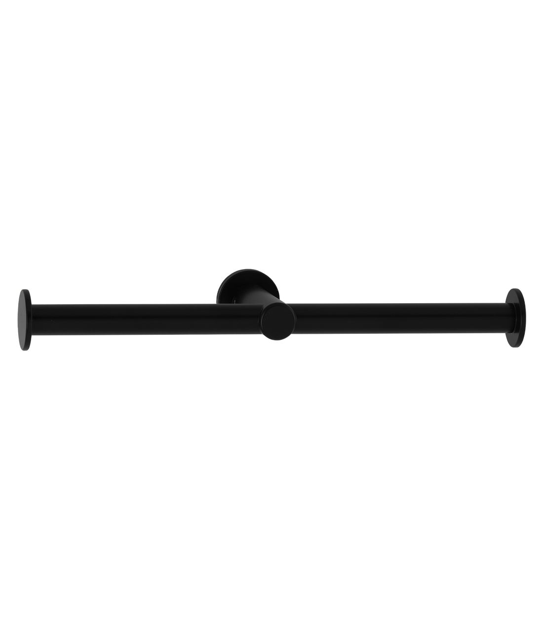 Surface-Mounted Double Toilet Roll Holder, Matte Black Image