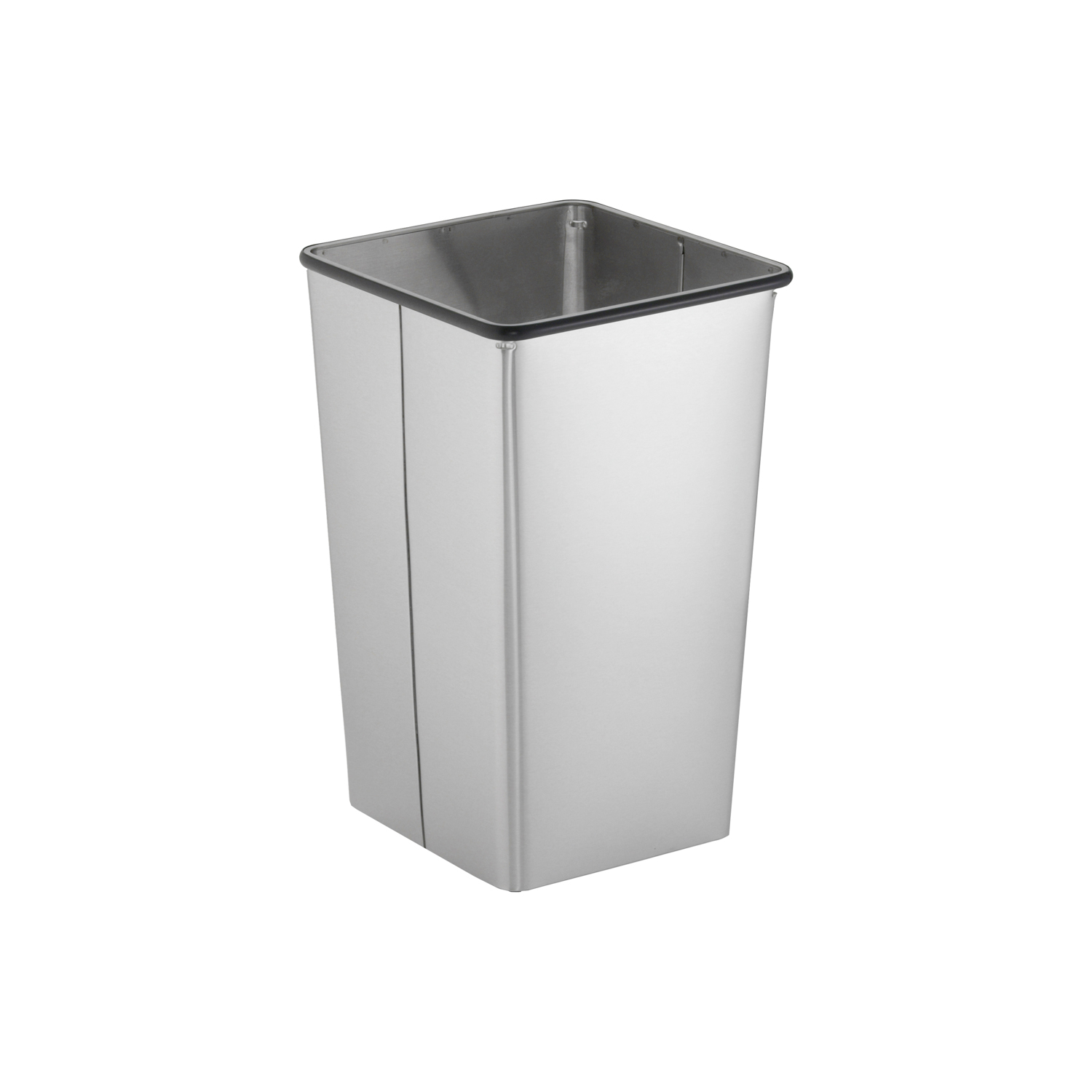 B-2260 Floor-Standing Waste Receptacle, Open Top, Satin Finish, 13