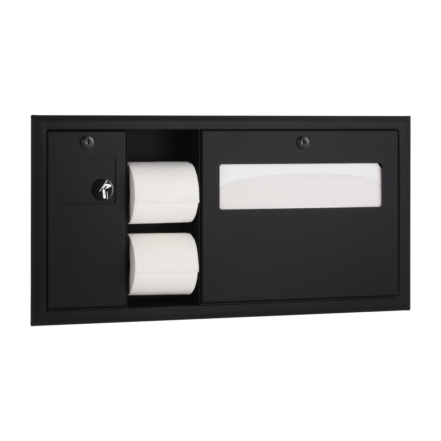 B3091.MBLK ADA Toilet Tissue, SeatCover Dispenser and Waste Disposal