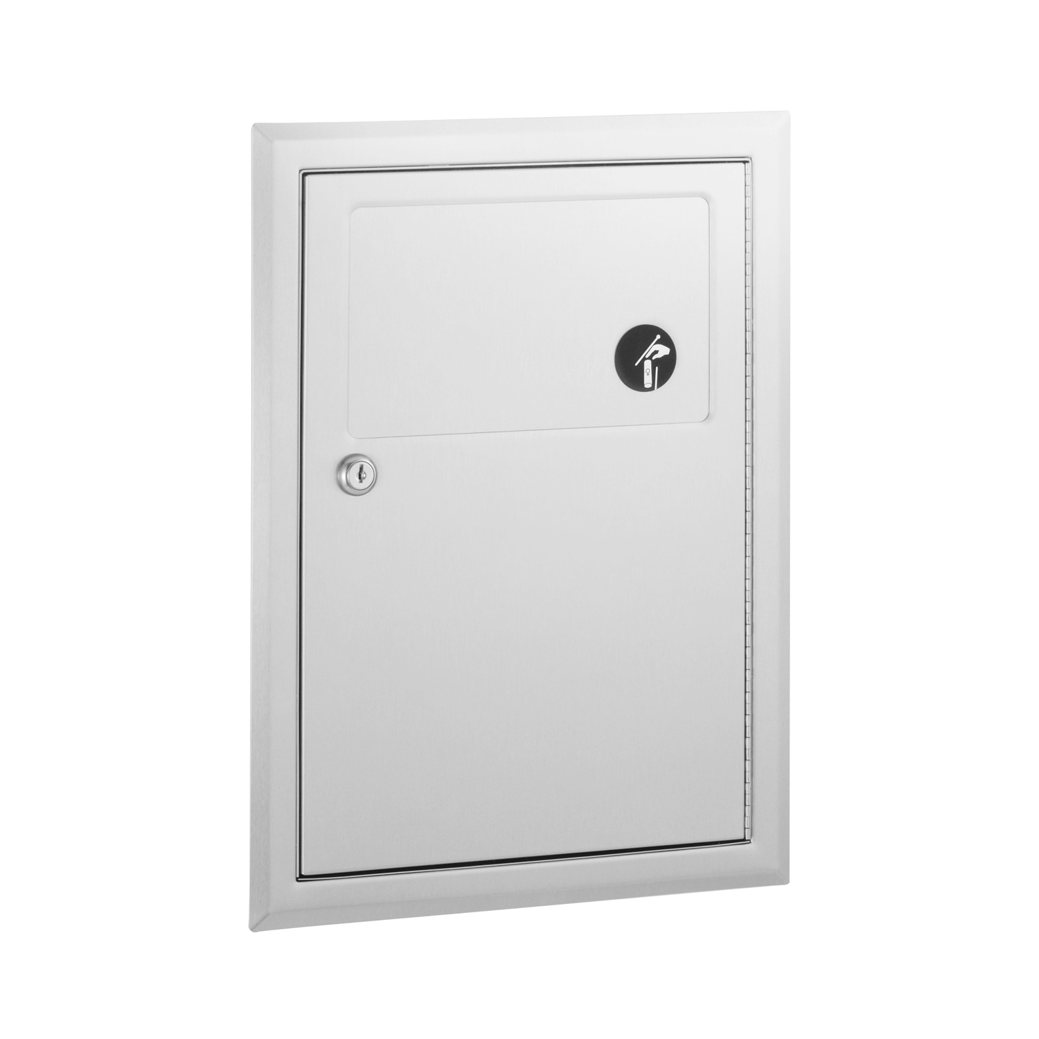 B-353 Recessed Sanitary Napkin Disposal, Satin Finish, 1.3-Gallon | Bobrick