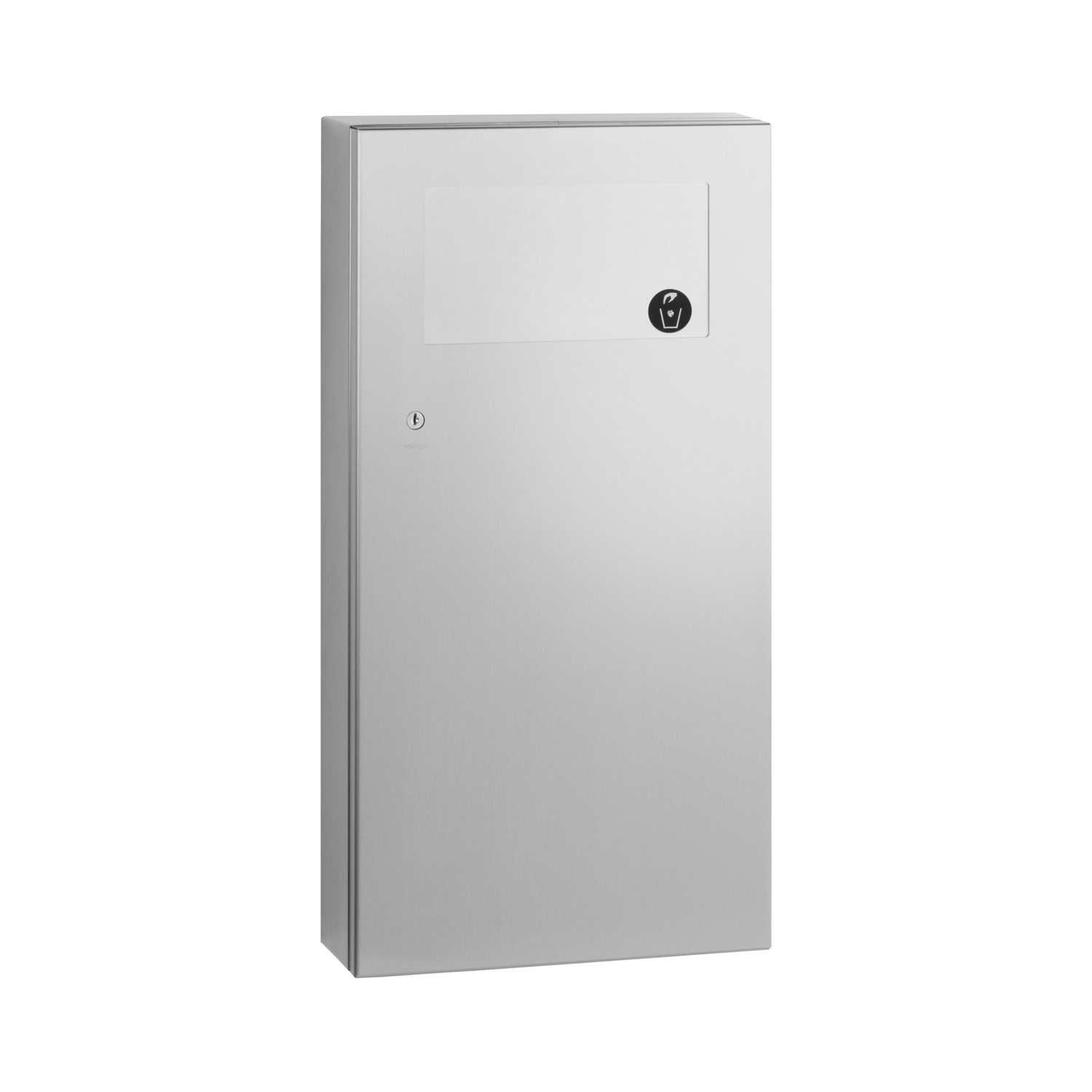 B-35639 Surface-Mounted Waste Receptacle with Disposal Door, Satin ...