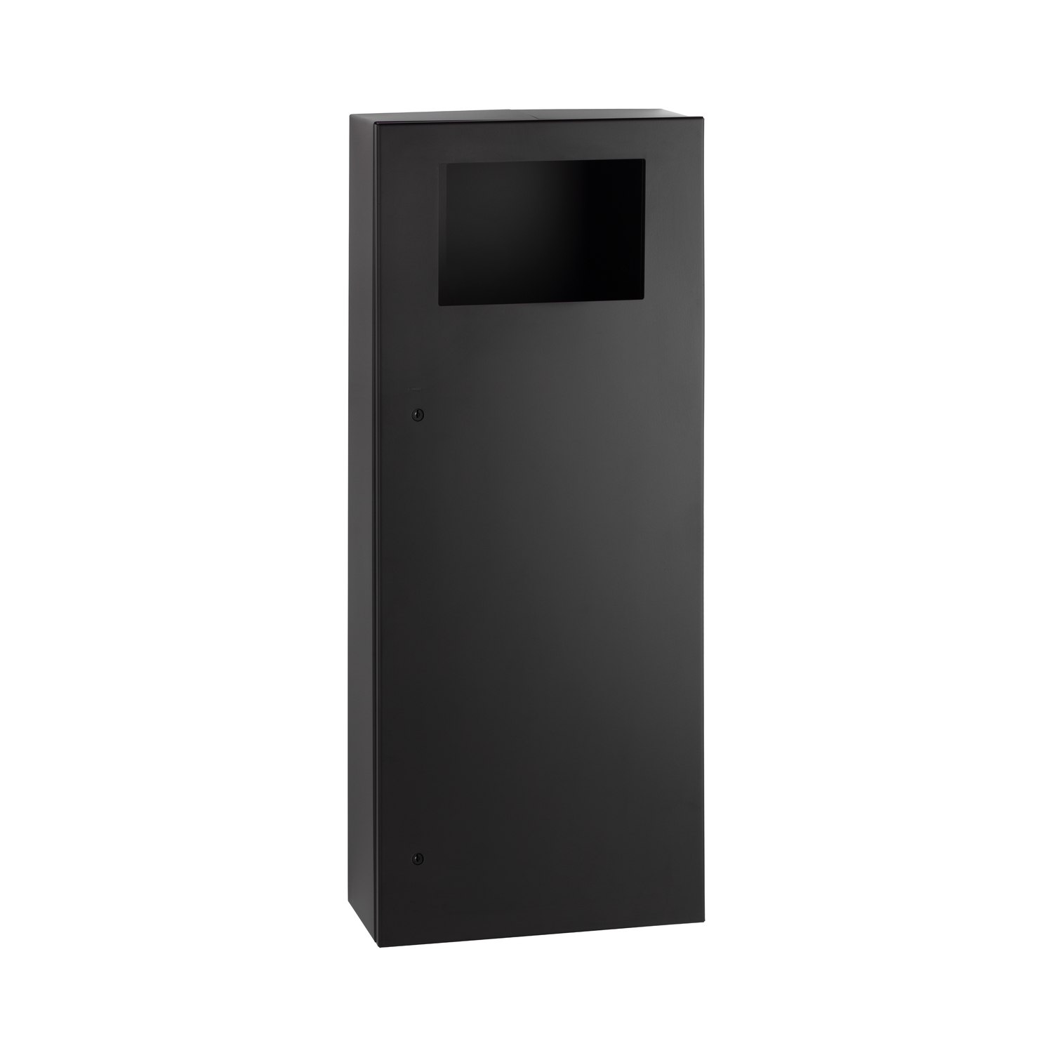 B-35649.MBLK Surface-Mounted Waste Receptacle, Matte Black, 12