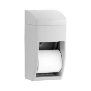 ホワイト Toilet Tissue Paper-Roll Dispenser Clean Tek Professional White Plastic Standard Toilet Paper