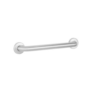 Bobrick 6861 Stainless Steel 2-Wall Shower Grab Bar – 1-1/2" Diameter, 15-7/8" Width, Satin Finish, ADA Compliant