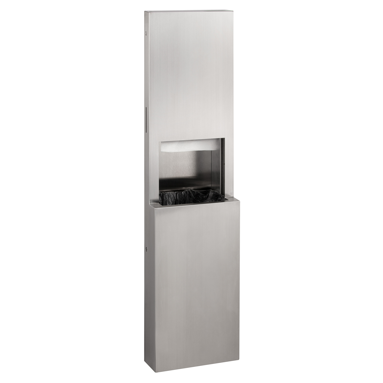 3944 B-9944 Semi-Recessed Paper Towel Dispenser and Waste Receptacle, Satin ...