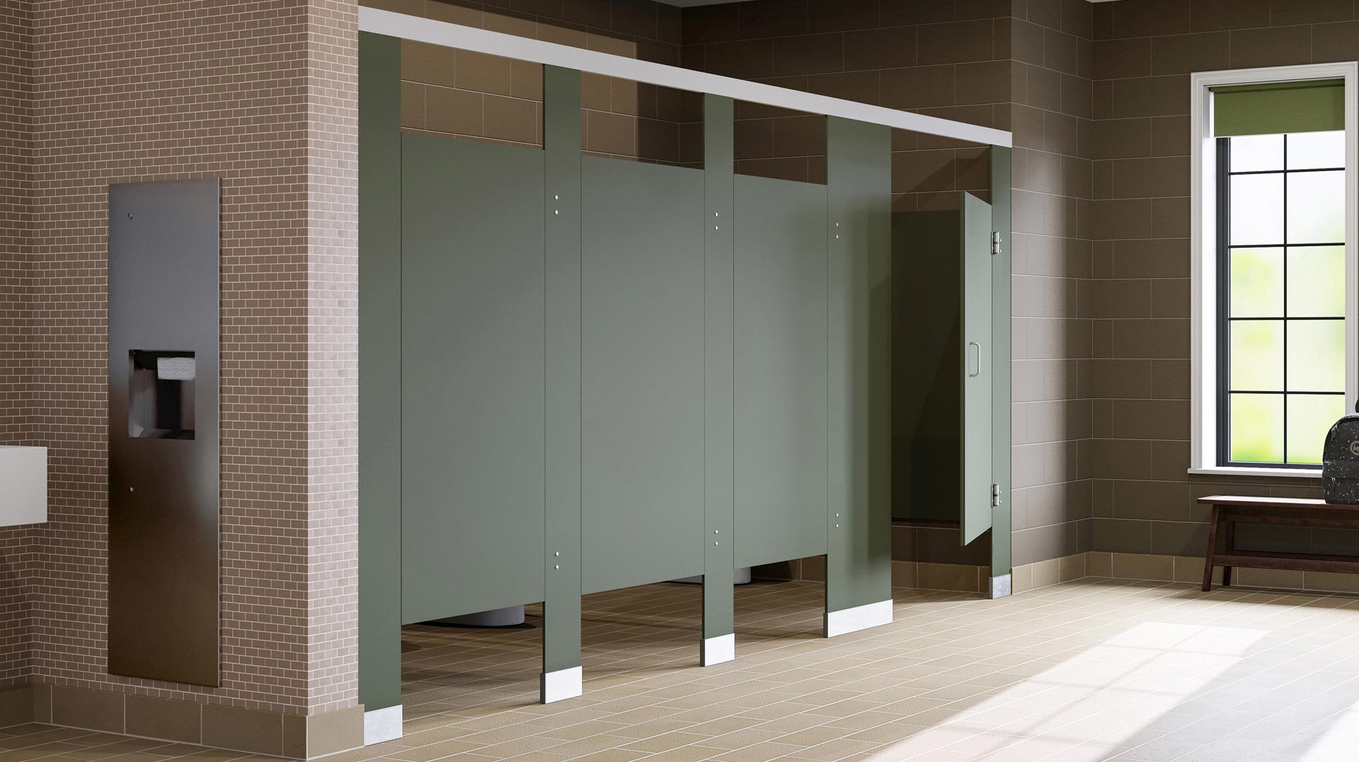 Traditional Partitions | Bobrick Bobrick Stainless Steel Toilet Partitions
