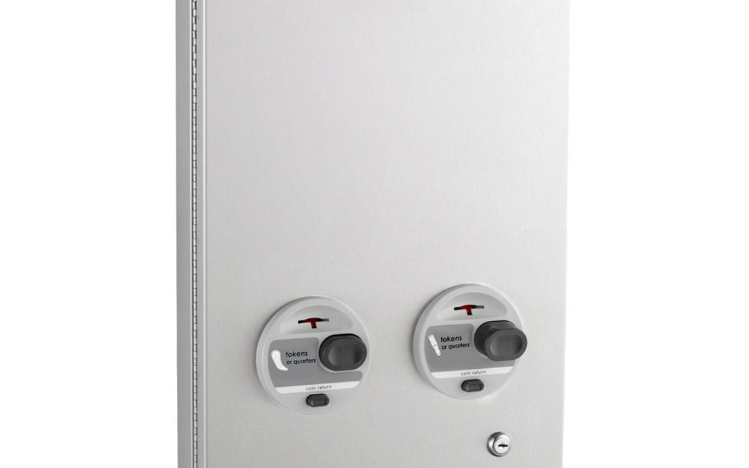 Semi-Recessed Napkin / Tampon Vendor, Token Operation