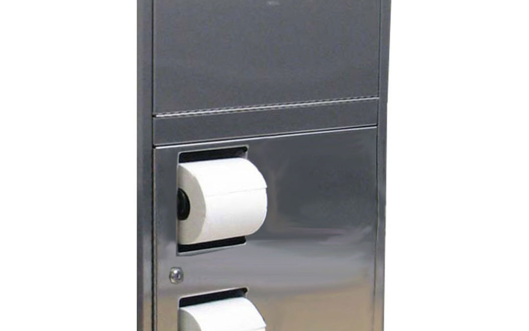 Recessed Seat-Cover Dispenser and Toilet Tissue Dispenser