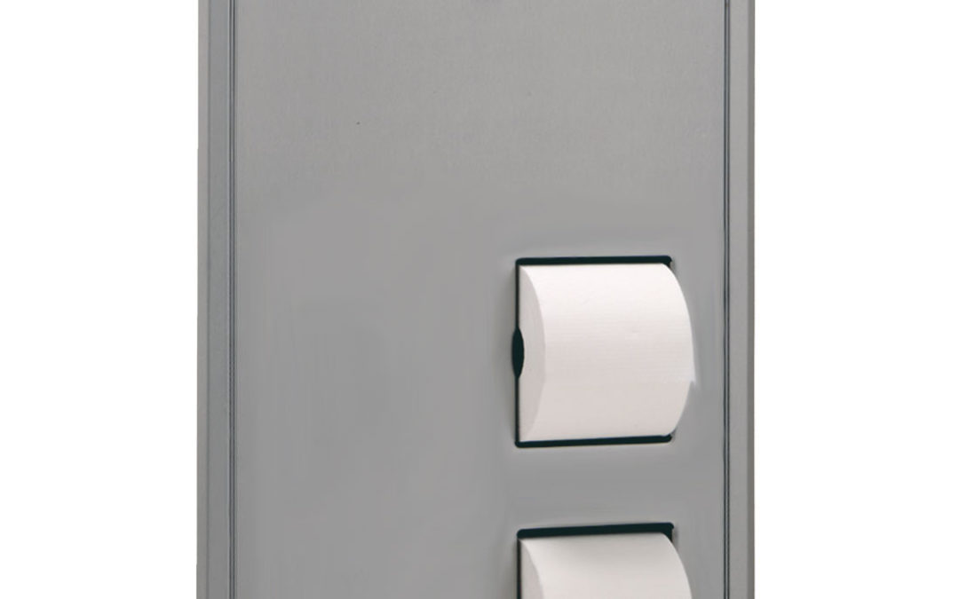 Partition-Mounted Seat-Cover Dispenser and Toilet Tissue Dispenser