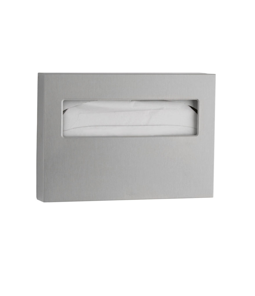Satin Finish Pack of 3 15 3//4 x 2 x 11 Bobrick 221 Stainless Steel Toilet Seat Cover Dispenser
