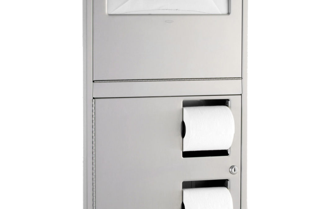 Recessed Seat-Cover Dispenser and Toilet Tissue Dispenser