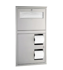 Recessed Seat-Cover Dispenser and Toilet Tissue Dispenser Image