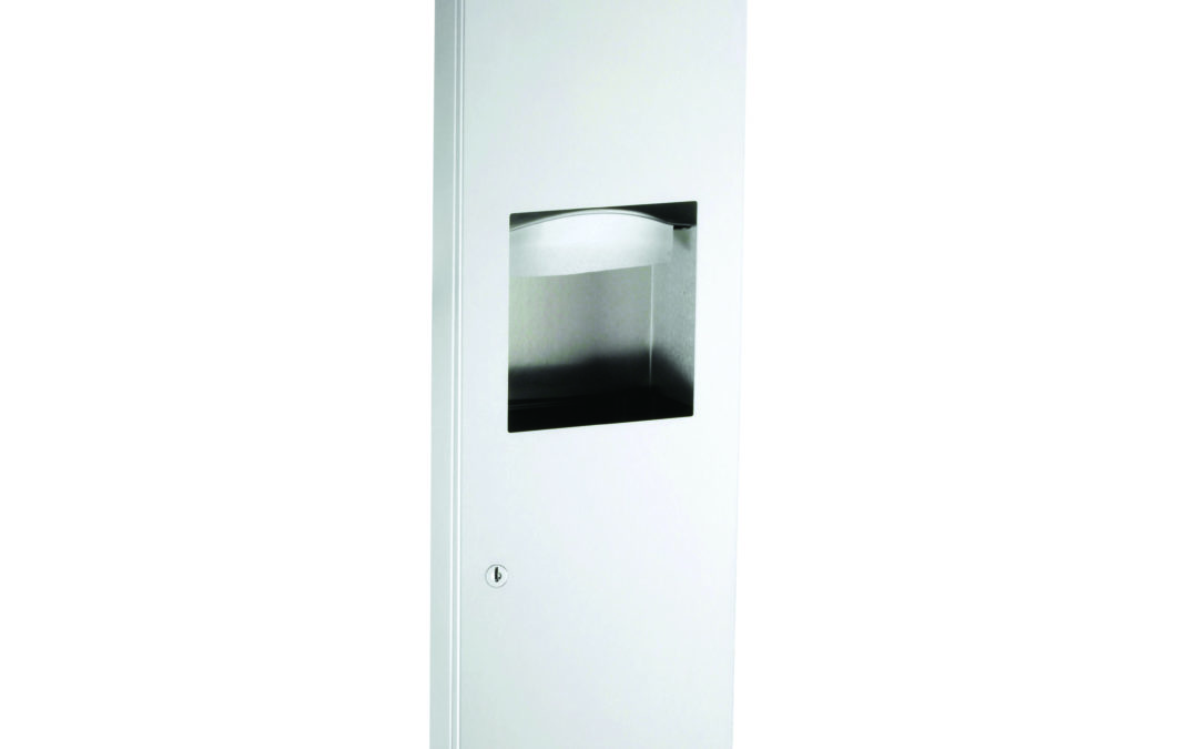 Semi-Recessed Paper Towel Dispenser/Waste Bin