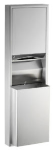 Surface-Mounted Convertible Paper Towel Dispenser/Waste Receptacle Image