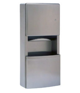 Surface-Mounted Paper Towel Dispenser/Waste Bin with TowelMate and LinerMate Image