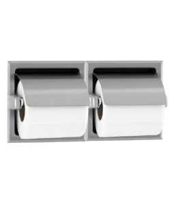 Bobrick B-69997 Surface-Mounted Toilet Tissue Dispenser w/Hoods For Two Rolls 